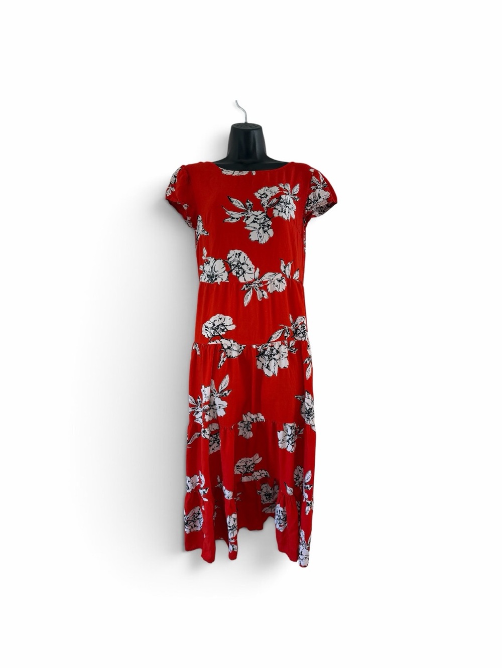 Free People Red Floral Midi Dress